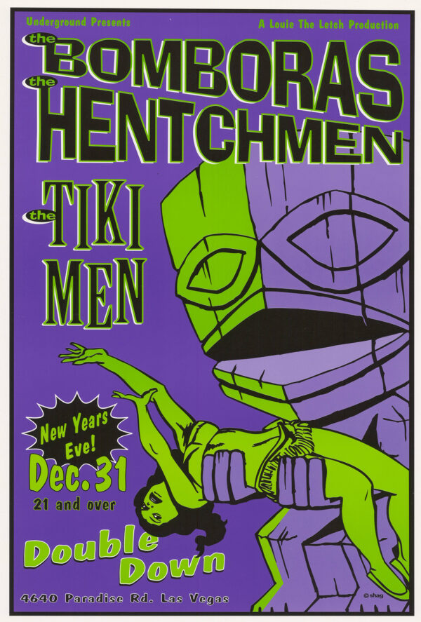 Poster for our new years even party in 1994. Designed and illustrated by the legendary artists Shag.